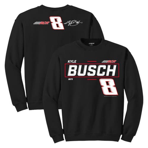 NASCAR Men's Richard Childress Racing Team Collection Black Kyle Busch 2-Spot Pullover Sweatshirt
