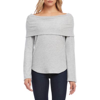 Karen Kane Convertible Neck Sweater, Grey