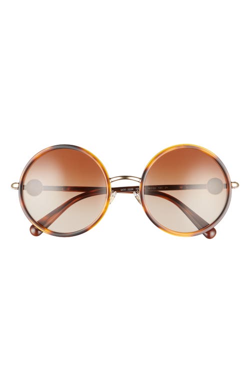 Versace 56mm Gradient Round Sunglasses In Brown