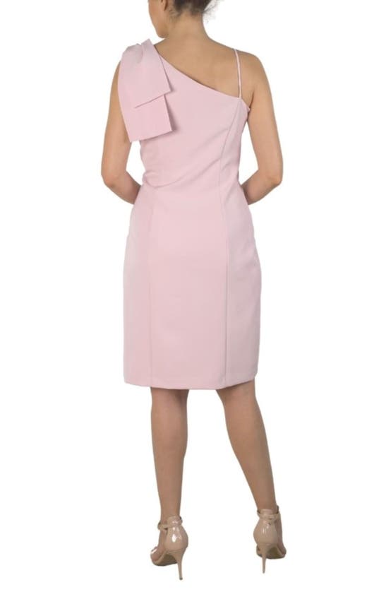 Shop Julia Jordan One-shoulder Sheath Dress In S Blush