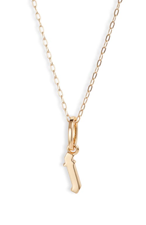 Sophie Customized Initial Pendant Necklace in Gold - T