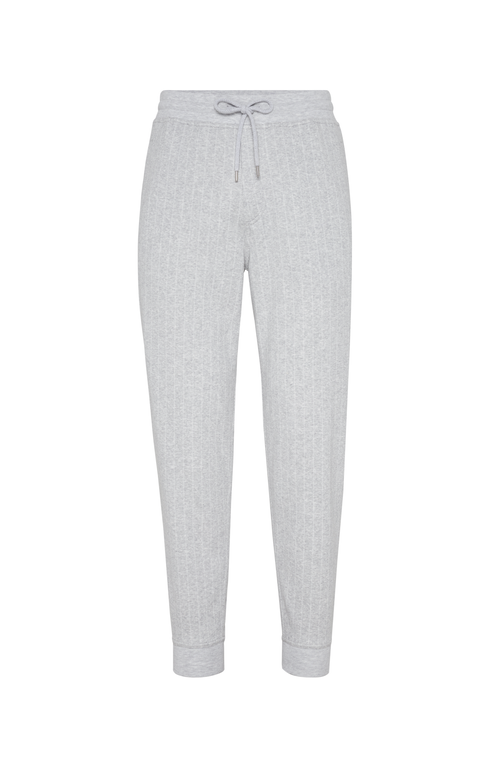 Shop Brunello Cucinelli Double Cloth Trousers In Pearl Grey