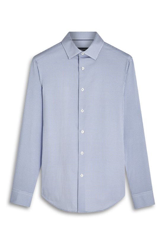 Shop Bugatchi James Ooohcotton® Microprint Button-up Shirt In Azure