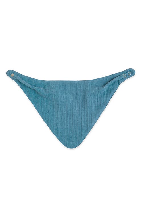 Crane Baby 3-pack Cotton Muslin Bandana Baby Bibs In Teal Ivory Multi