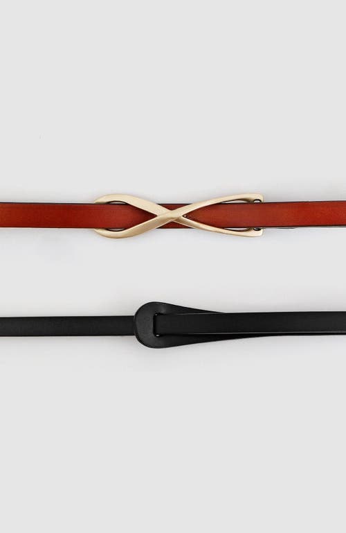 Belle & Bloom London Mood Leather Tie Belt In Brown
