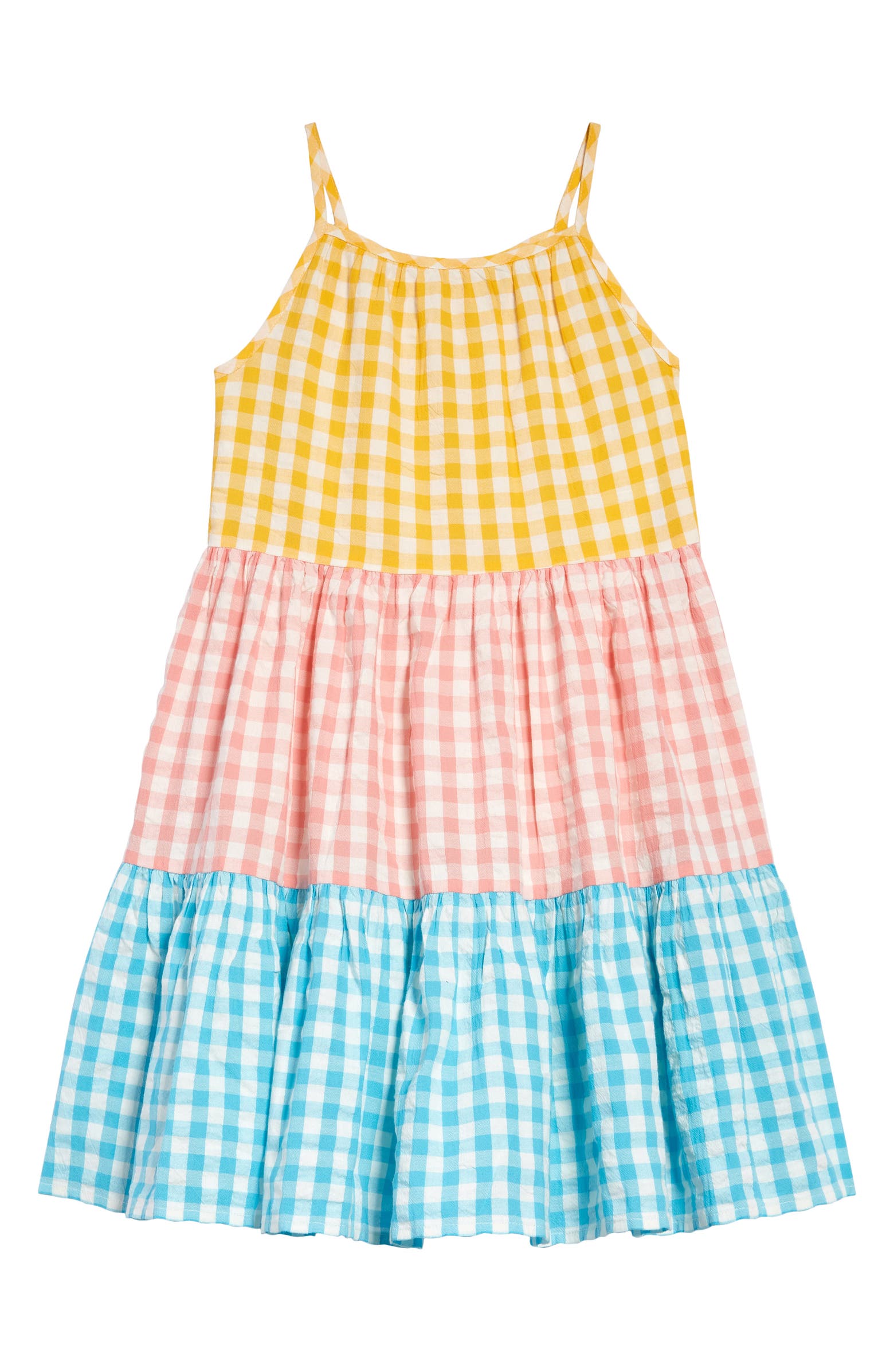 Tucker + Tate Kids' Gingham Tiered Trapeze Dress | Nordstrom