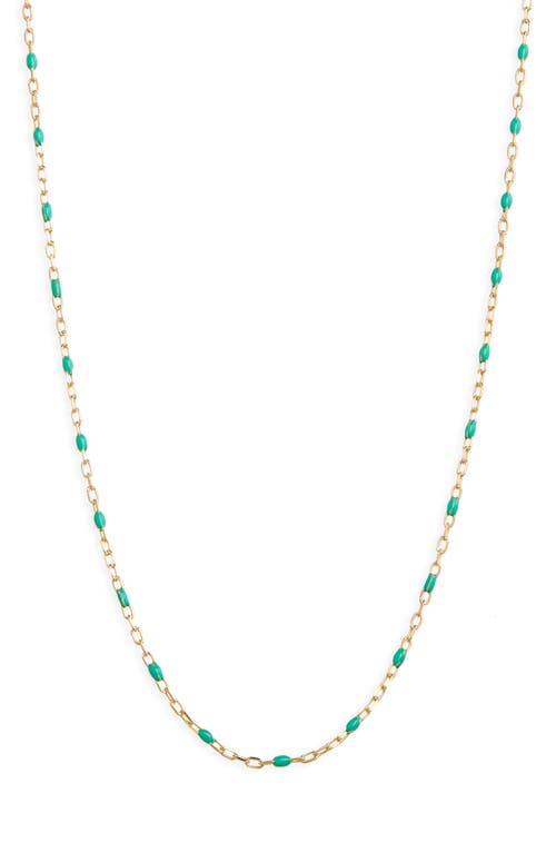 Bony Levy 14K Gold Enamel Bubble Chain in 14K Yellow Gold - Emerald at Nordstrom, Size 18