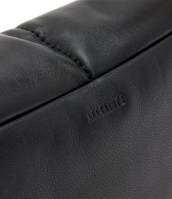 AllSaints Ezra Logo Strap Leather Crossbody Bag | Nordstrom