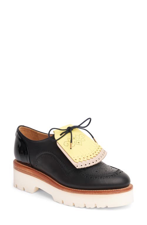 Ms. Elaine Kiltie Platform Oxford in Black