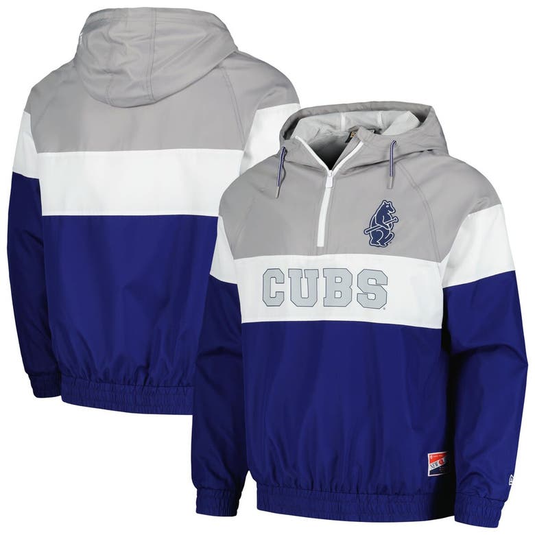 New Era Royal Chicago Cubs Ripstop Raglan Quarter-zip Windbreaker Jacket