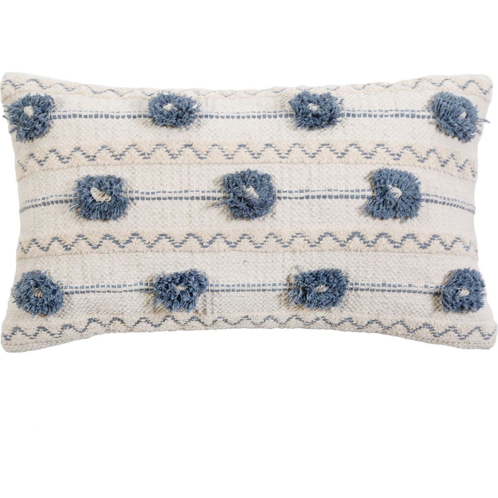 Pom Pom At Home Izzy Accent Pillow In Ivory/denim