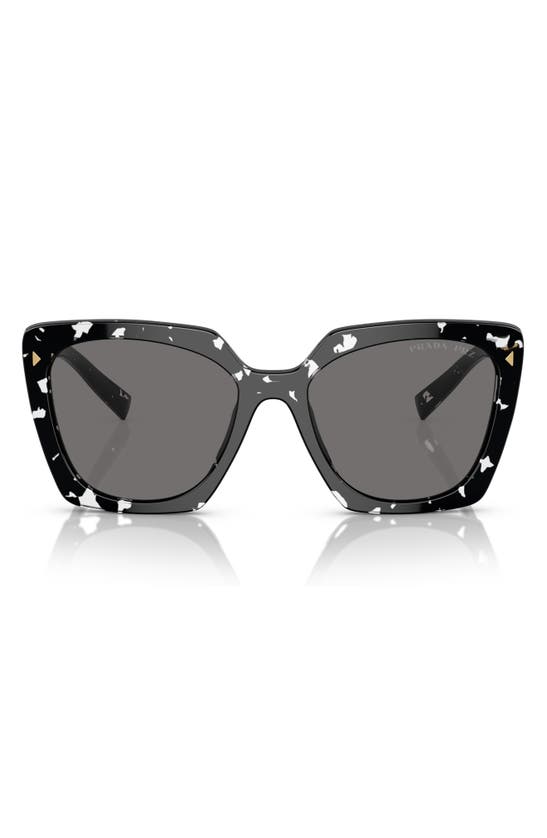 Shop Prada 54mm Square Polarized Sunglasses In Grey Tort