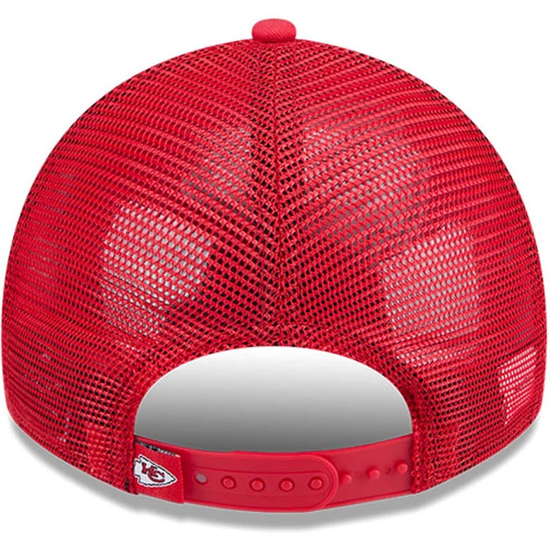 Shop New Era Red Kansas City Chiefs Game Day 9twenty Adjustable Trucker Hat