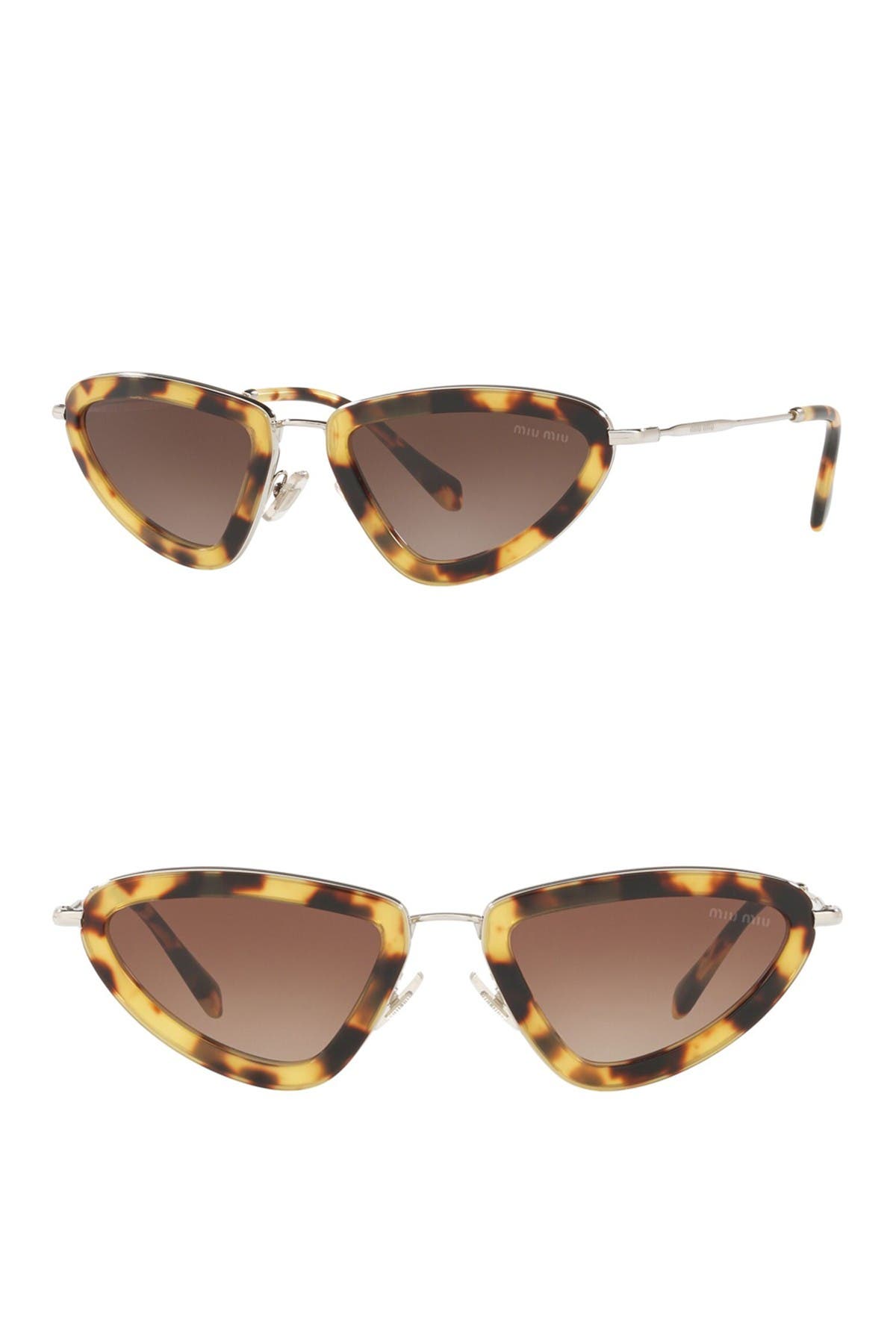 miu miu 53mm irregular sunglasses