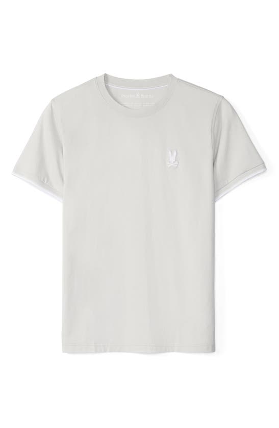Shop Psycho Bunny Houston Cotton T-shirt In Pearl