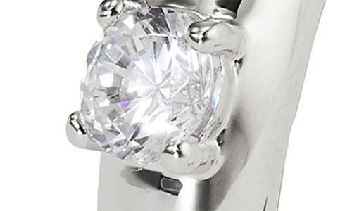 Nadri Cubic Zirconia Hoop & Stud Earrings In Rhodium Plated, Set Of 2 In Rhodium