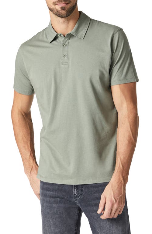 Cotton Polo in Agave Green