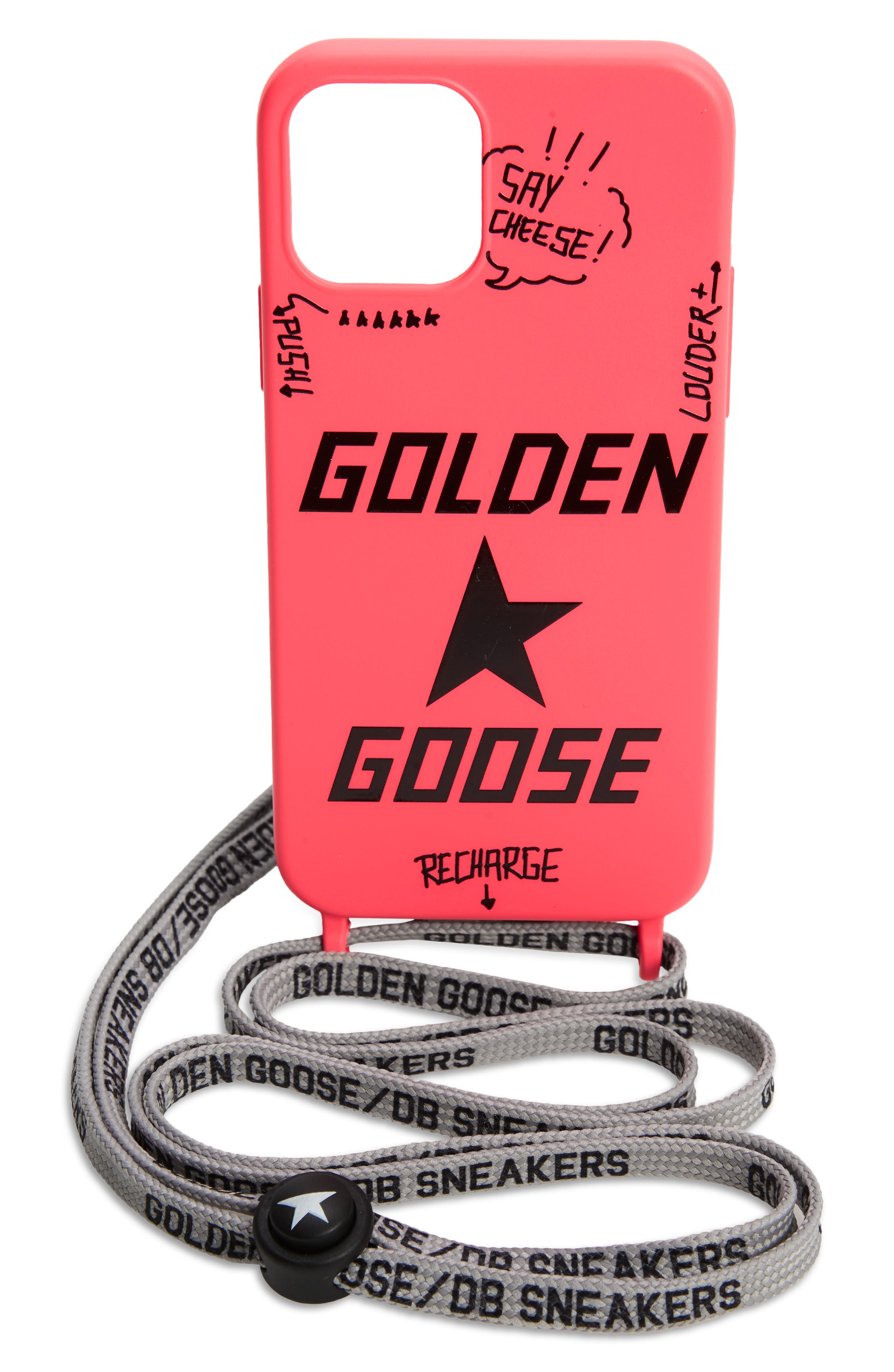 Golden Goose iPhone 12/12 Pro Case in Neon Pink at Nordstrom