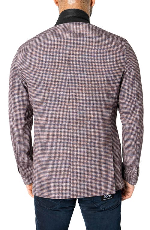 Shop Maceoo Descartes Houndstooth Sport Coat In Brown