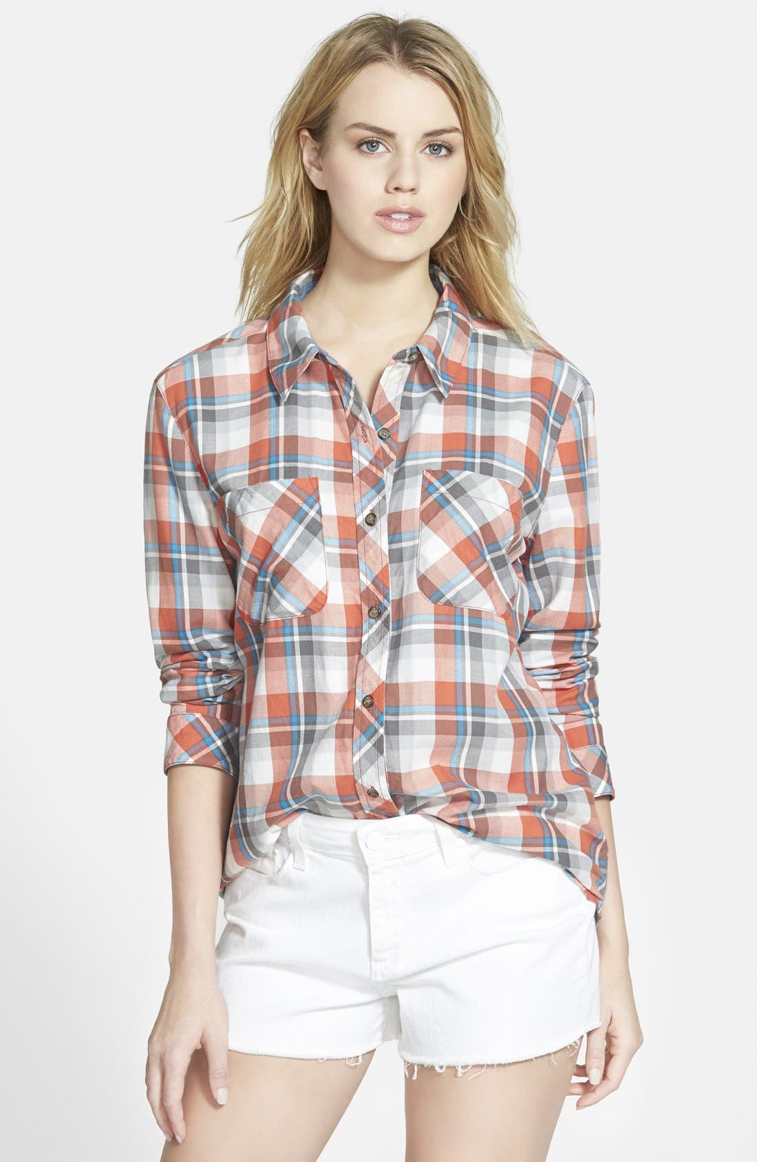 Treasure&Bond Boyfriend Fit Plaid Shirt Nordstrom