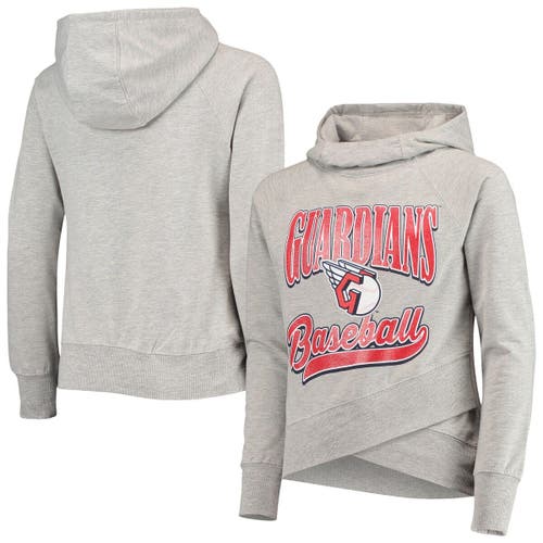 Outerstuff Youth Heathered Gray Cleveland Guardians America's Team Pullover Hoodie in Heather Gray
