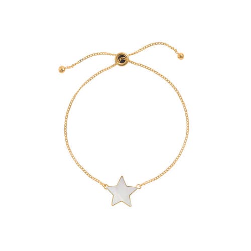 Shop Freya Rose Adjustable Star Bracelet In Gold