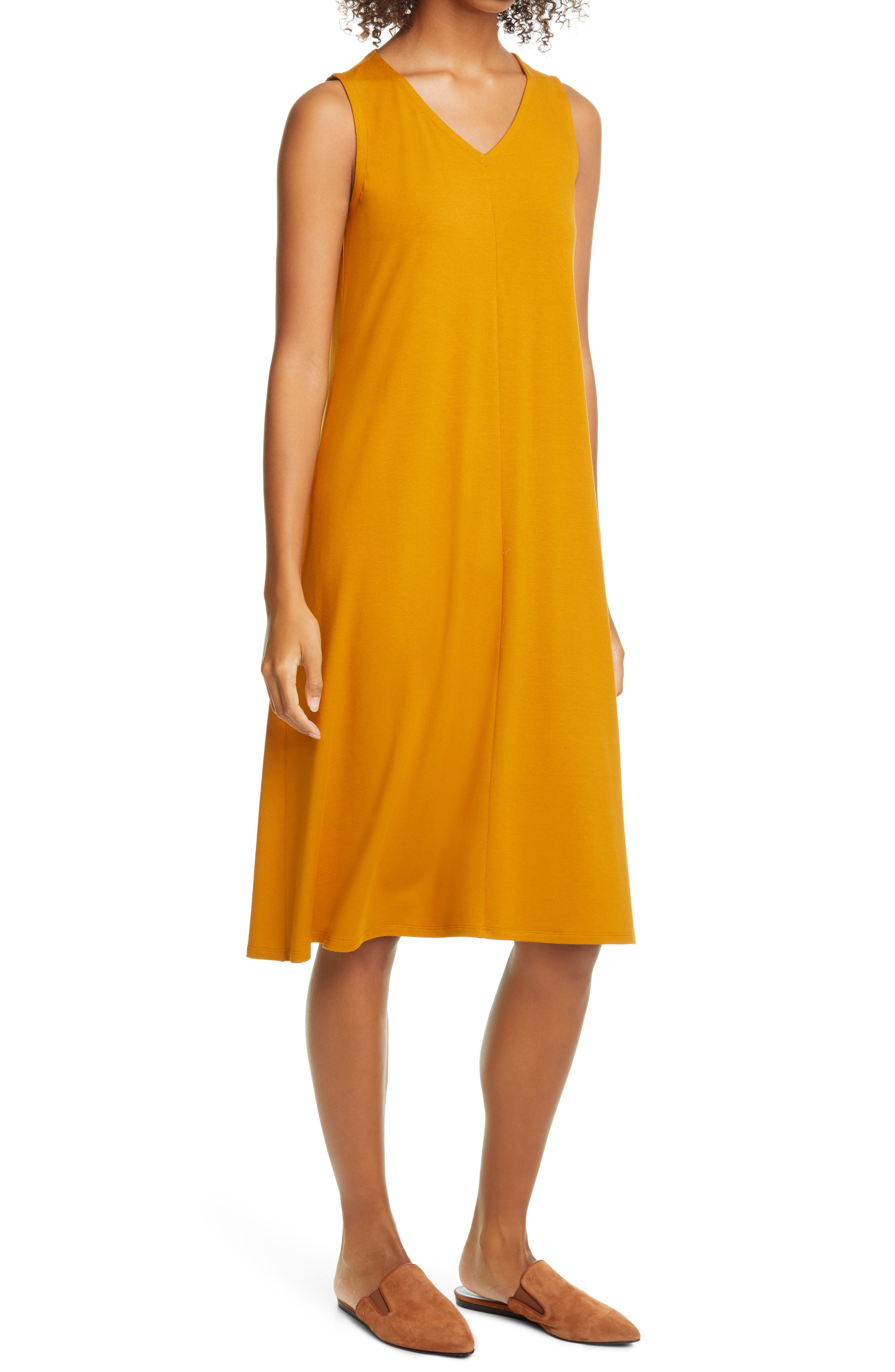 eileen fisher orange dress