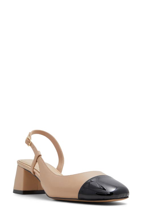 Aldo Womens Block Heel Man Made Ankle Strap In Beige