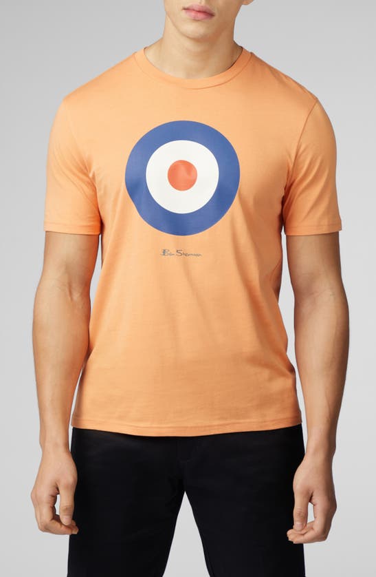 Shop Ben Sherman Signature Target Graphic T-shirt In Orange