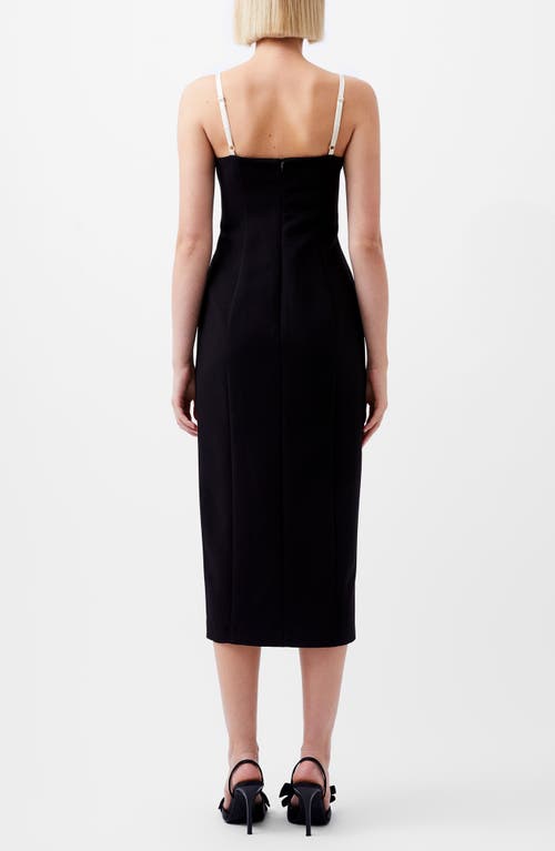 Shop French Connection Azra Twill Midi Dress In Blackout