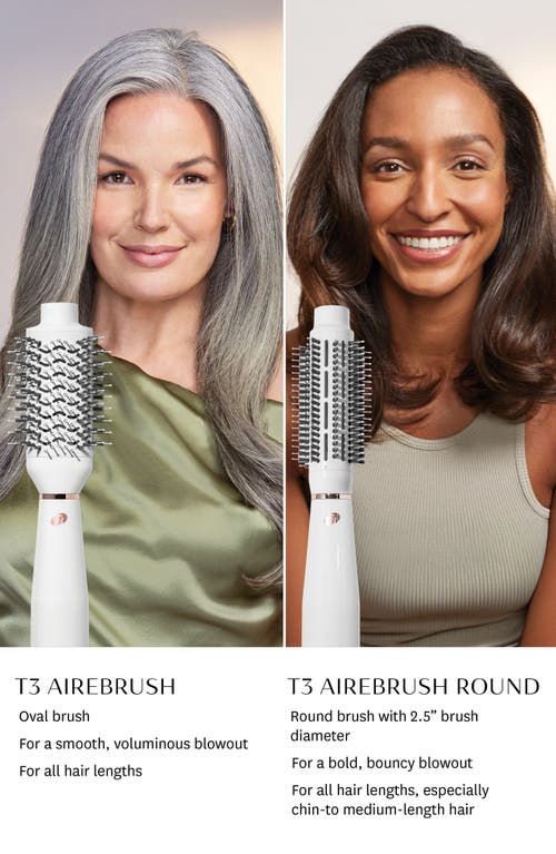 T3 Airebrush Round One-step Volumizing Hair Dryer Brush In White
