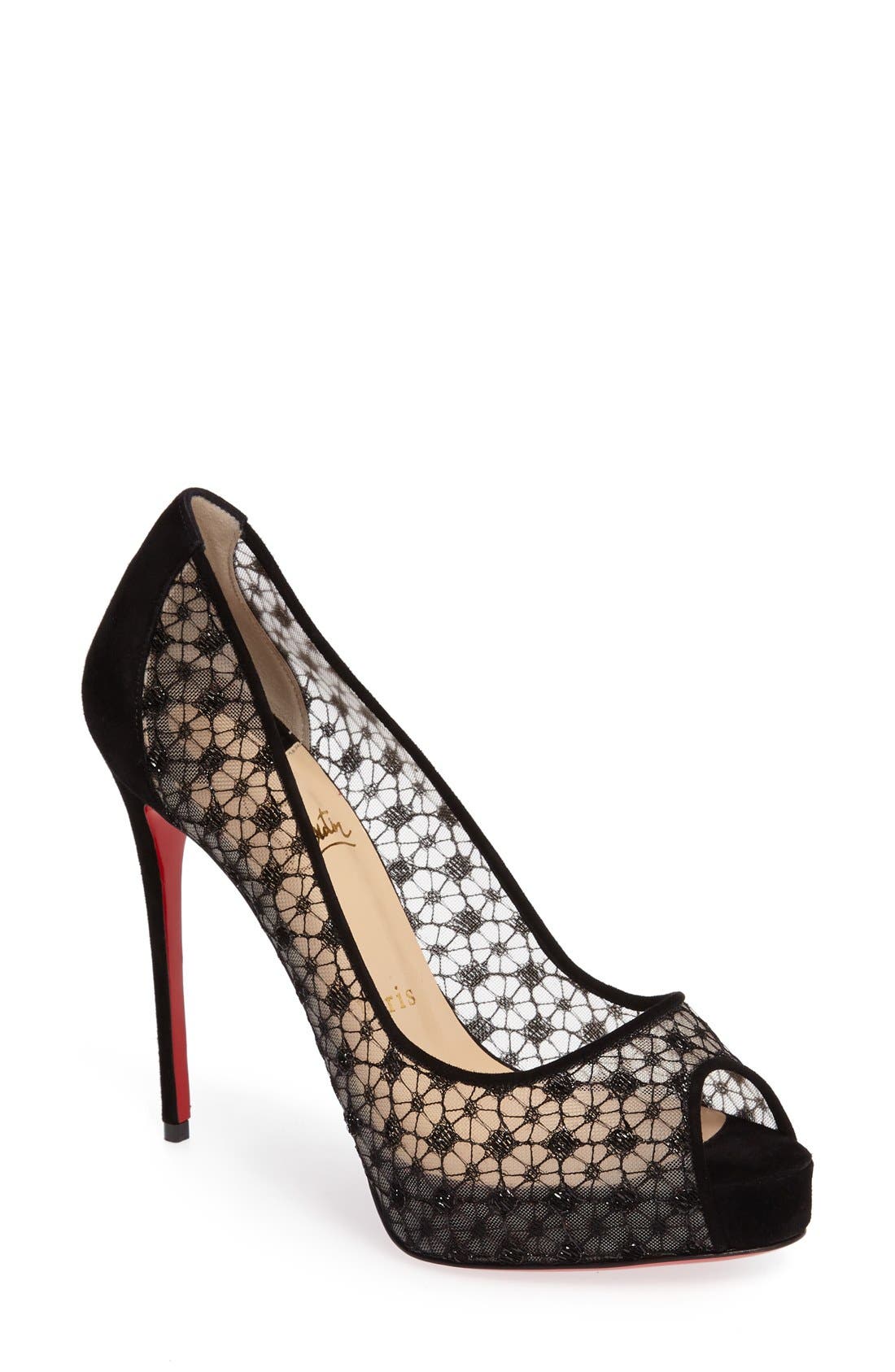 Christian Louboutin Very Lace Platform Pump (Women) Nordstrom