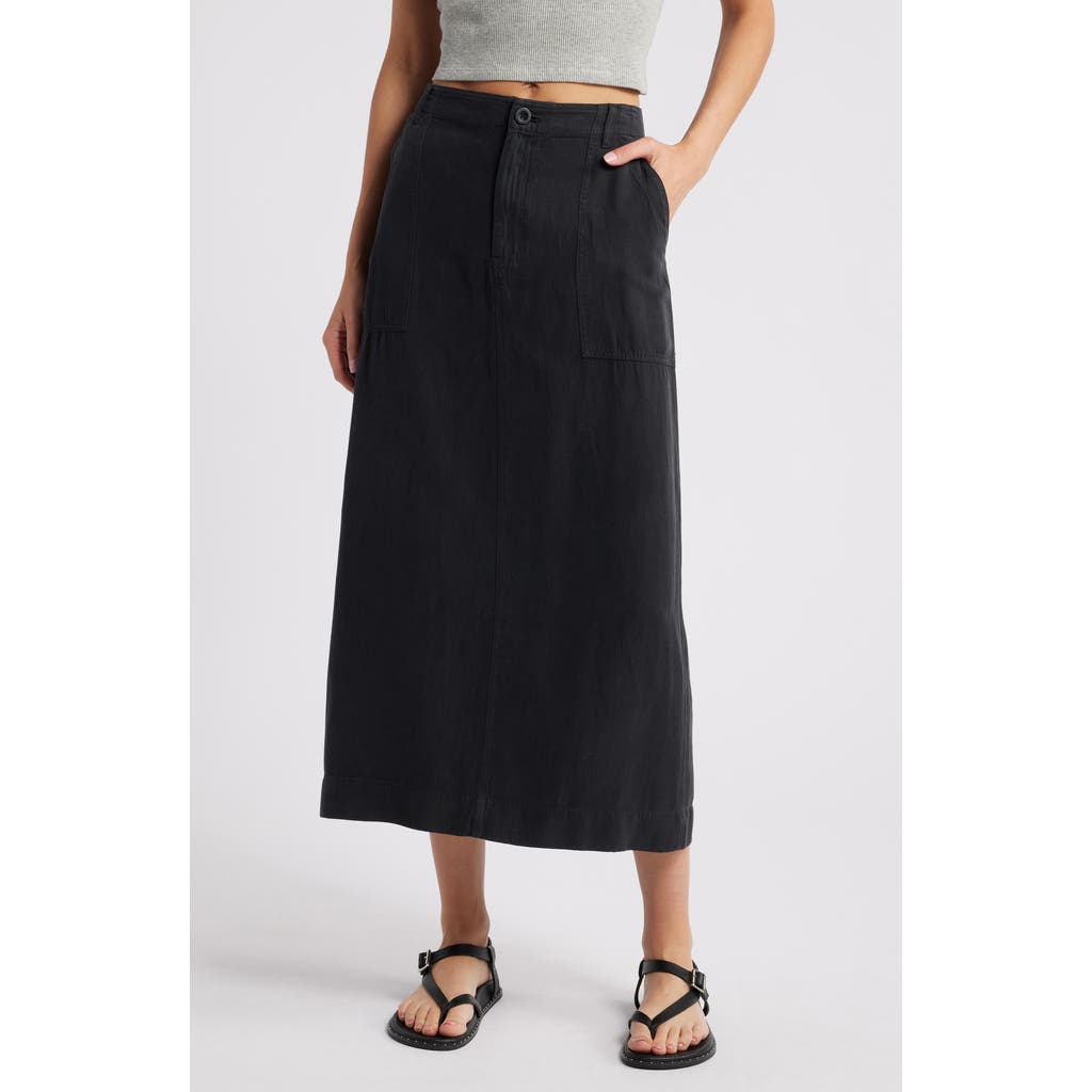 Treasure & Bond Utility Maxi Skirt In Black
