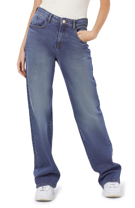 Blumarine Applique-detail High-waisted Wide-leg Jeans In Pink