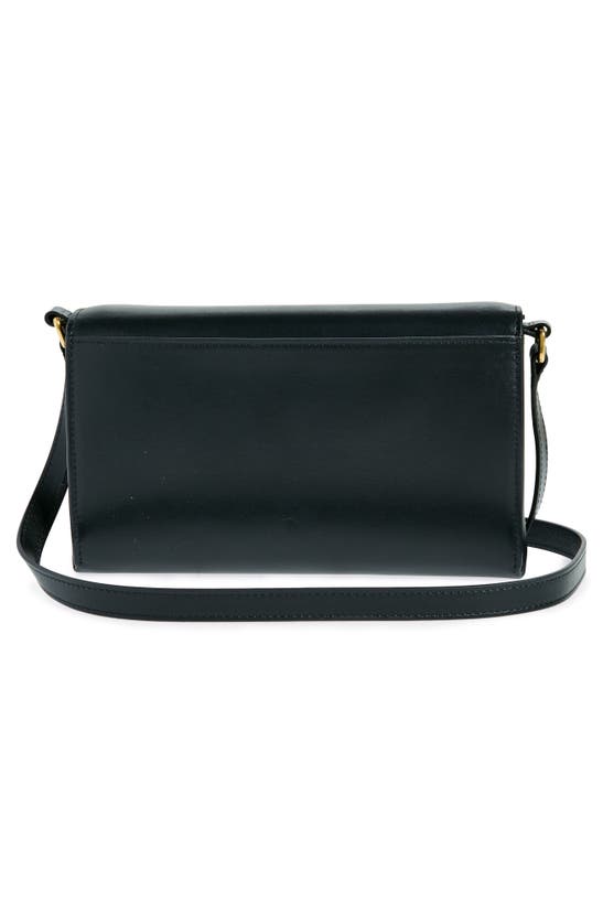Shop Mulberry Lana High Gloss Leather Wallet On A Strap In Black