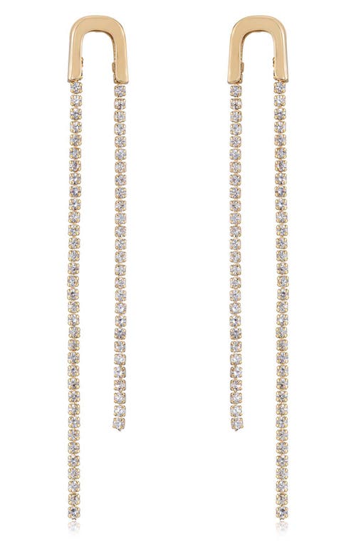 Ettika Crystal Chain Drop Earrings in Gold at Nordstrom