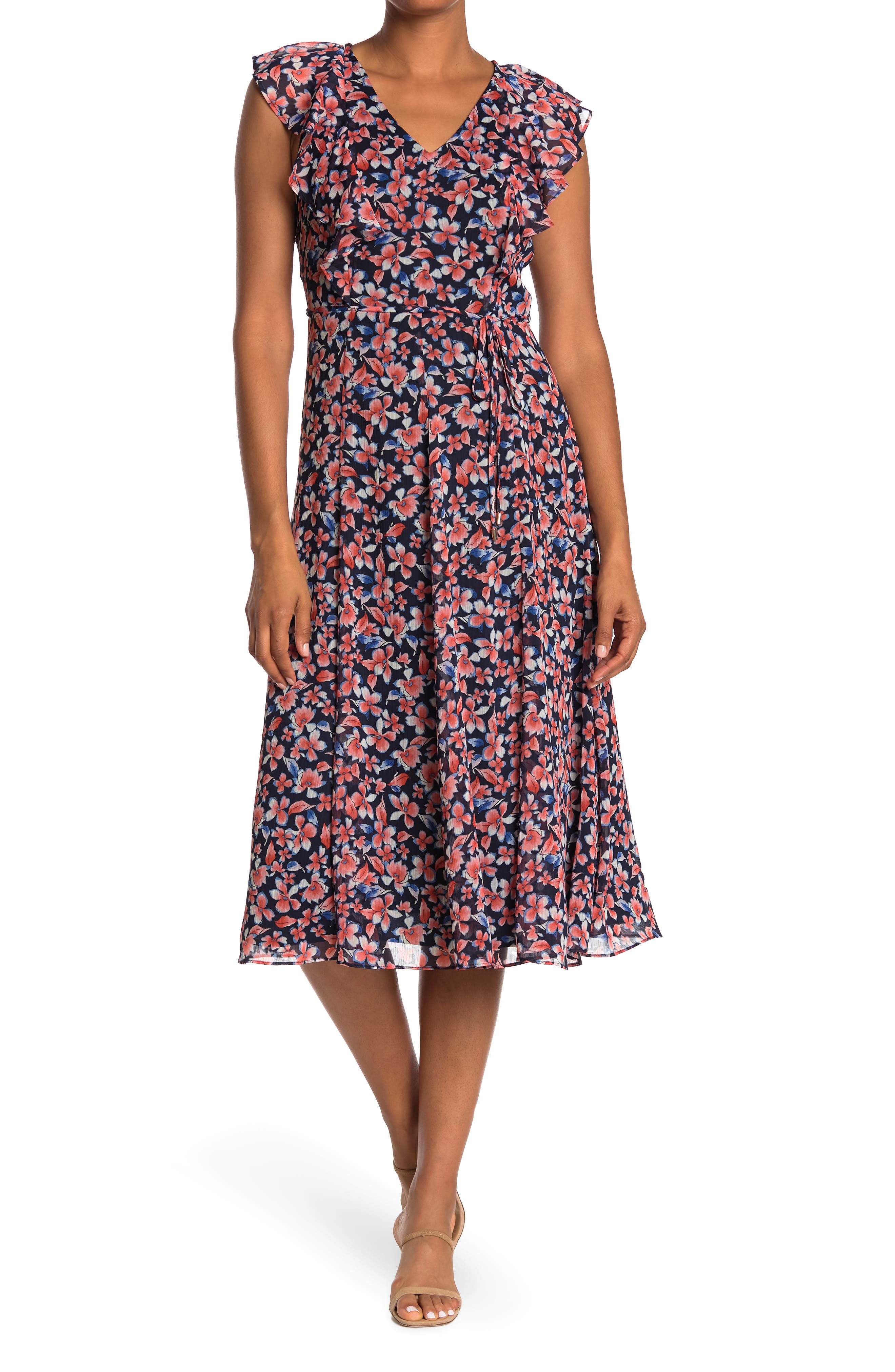 tommy hilfiger floral midi dress