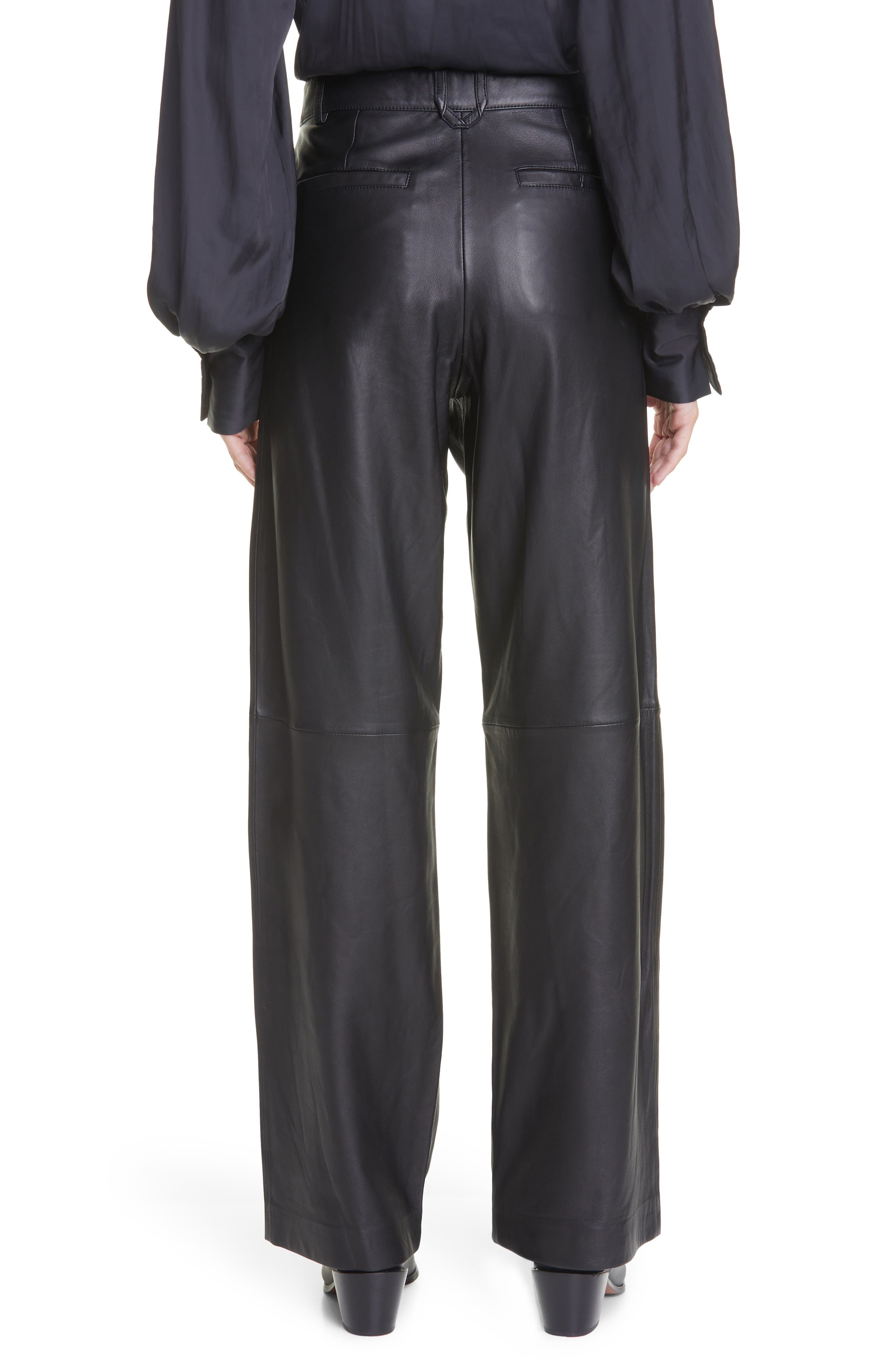 FRAME Pleated Leather Pants | Nordstromrack