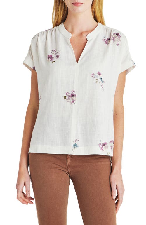 Splendid Wynne Floral Print Crepe Top Watercolor at Nordstrom,