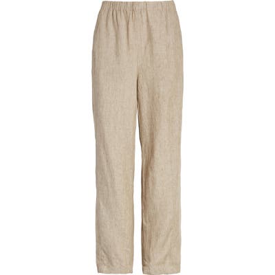 Eileen Fisher Lantern Organic Linen Ankle Pants