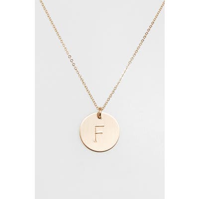 Nashelle 14K-Gold Fill Initial Disc Necklace