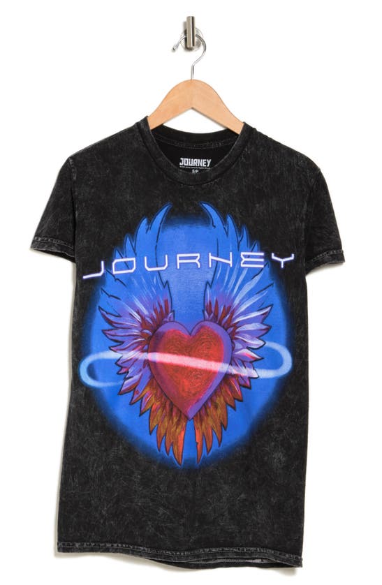Shop Philcos Journey Graphic T-shirt In Black Mineral Wash