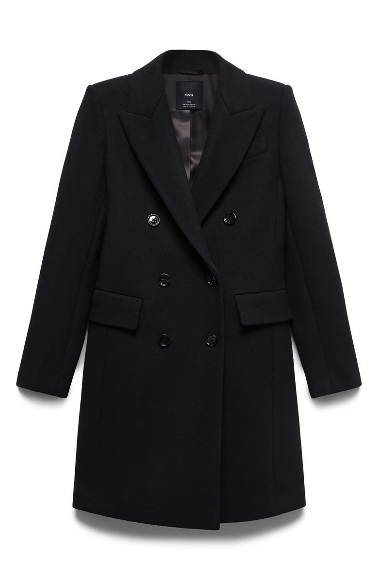 MANGO Double Breasted Coat | Nordstrom