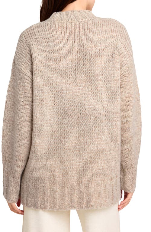 Shop Splendid X Cella Jane Wool Blend Tunic Sweater In Toast Marl