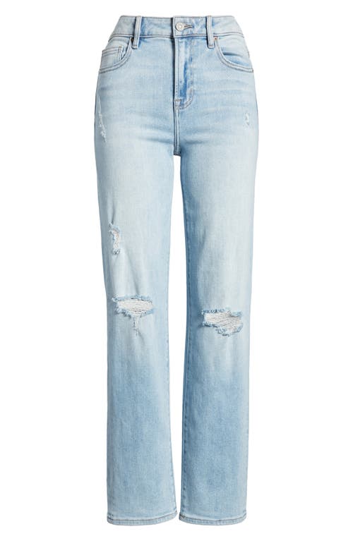 HIDDEN JEANS HIDDEN JEANS RIPPED STRAIGHT LEG JEANS