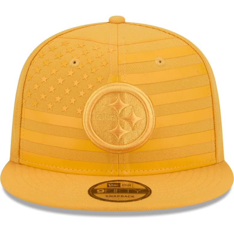 Shop New Era Gold Pittsburgh Steelers Independent 9fifty Snapback Hat