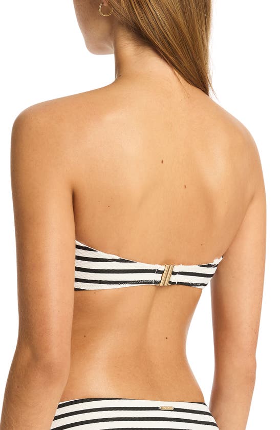 Shop Sea Level Amalfi U-bar Bandeau Bikini Top In Black