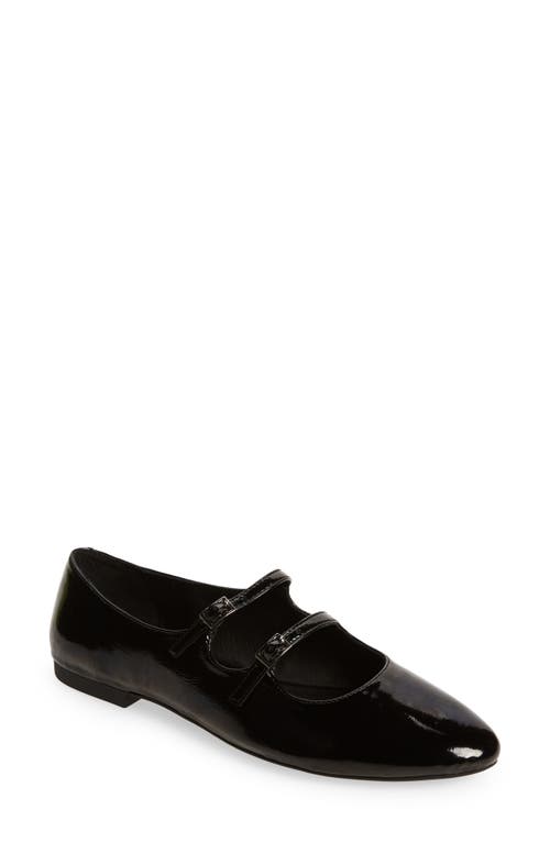 Jeffrey Campbell Satine Double Strap Mary Jane Flat Black at Nordstrom,