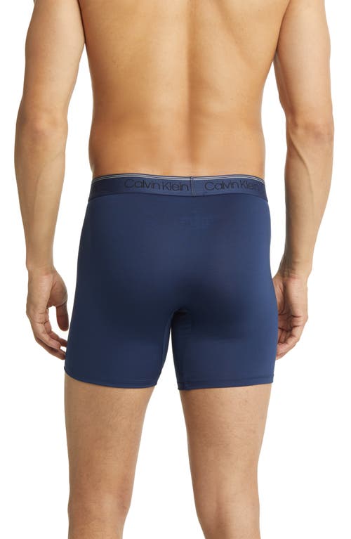 Shop Calvin Klein 5-pack Performance Boxer Briefs In Black/blue Multi