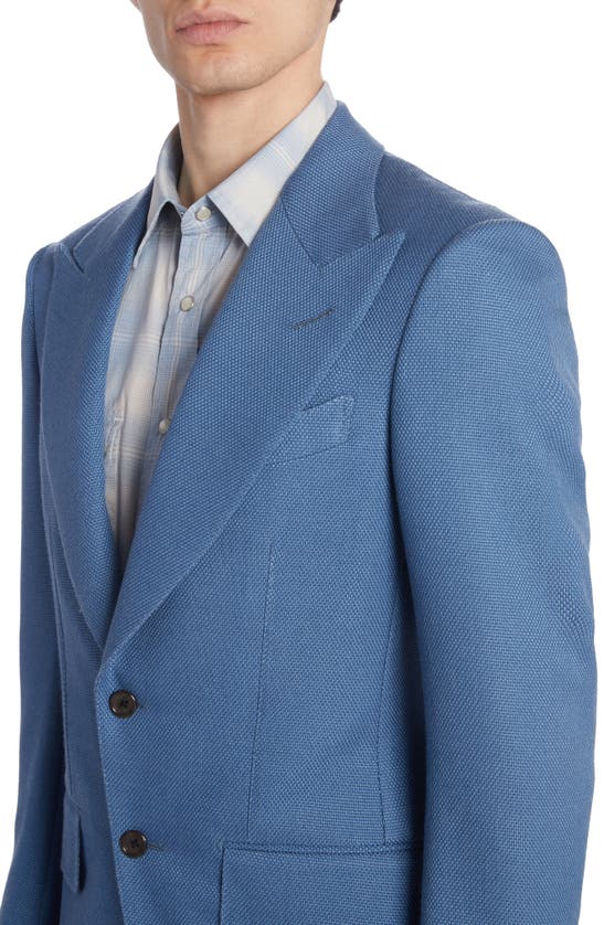 Shop Tom Ford Atticus Grand Wool Blend Hopsack Sport Coat In Avian Blue